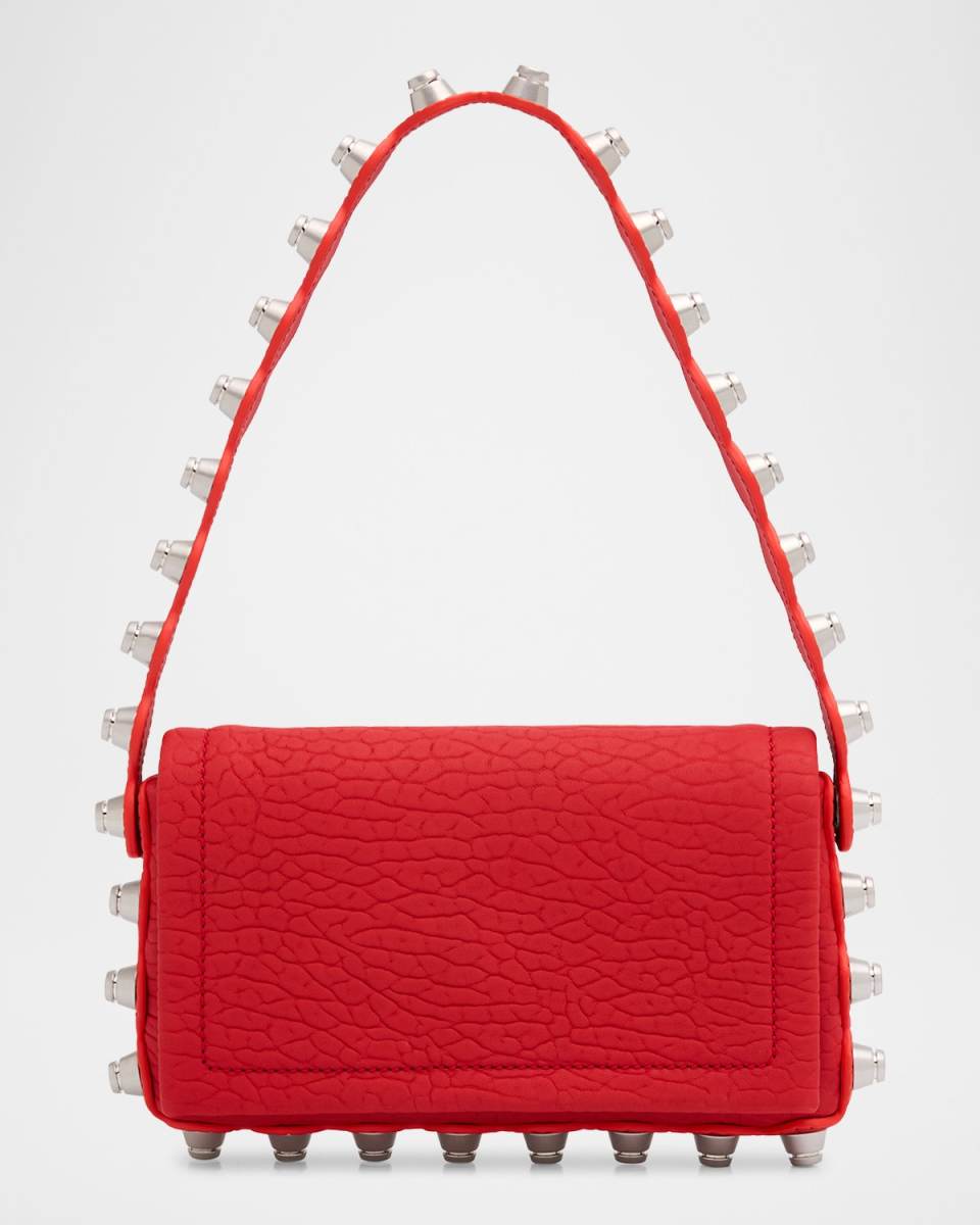 Roz Scallop Stud Leather Crossbody Bag